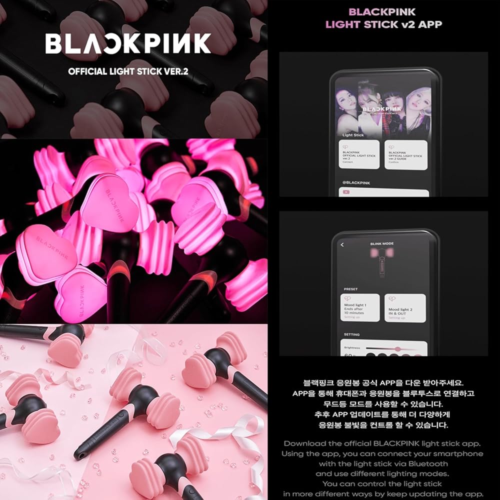 Amazon.com: COSYPOSY Blackpink OFFICIAL LIGHT STICK Ver.2 +